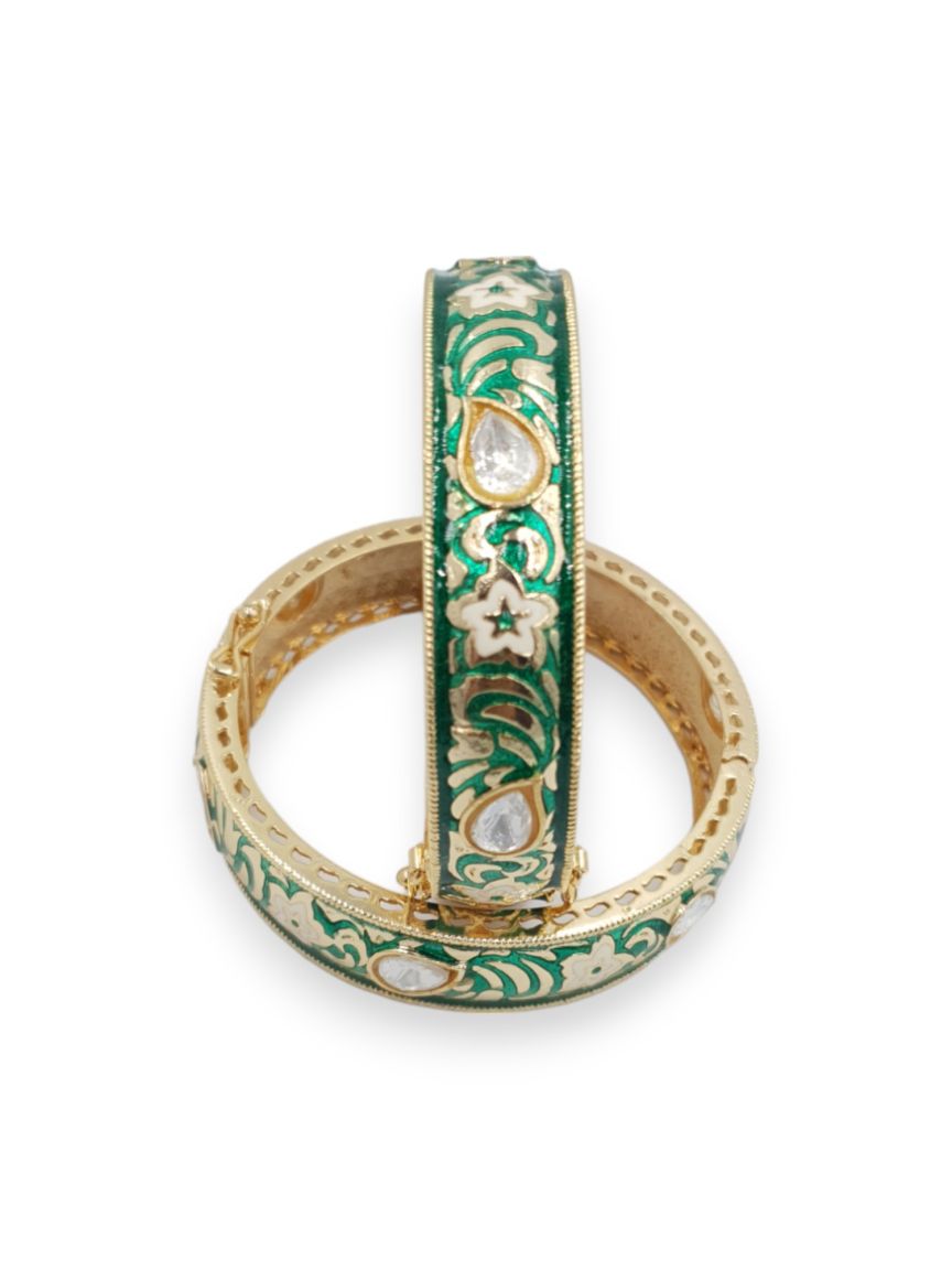 BANGLES IN VILANDI KUNDAN STYLE | DESIGN - 23181