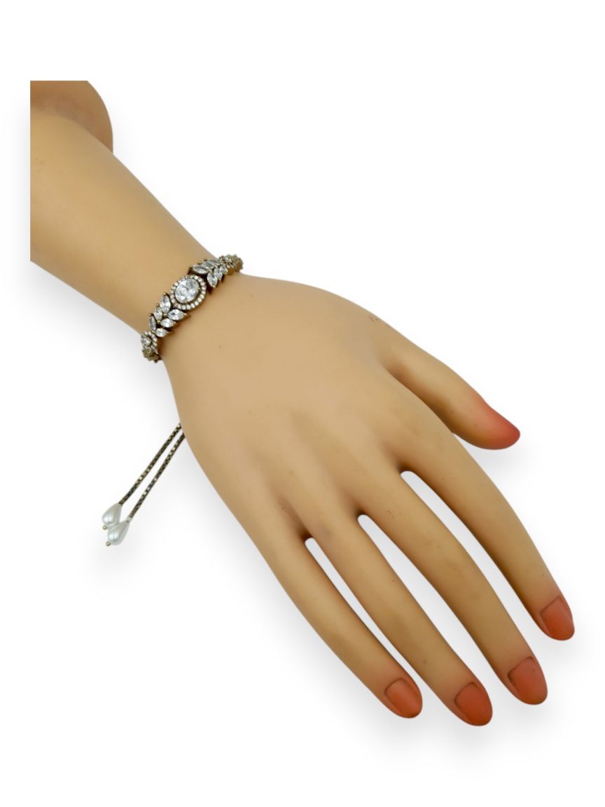 BRACELET IN CZ AD AMERICAN DIAMOND STYLE | DESIGN - 23715