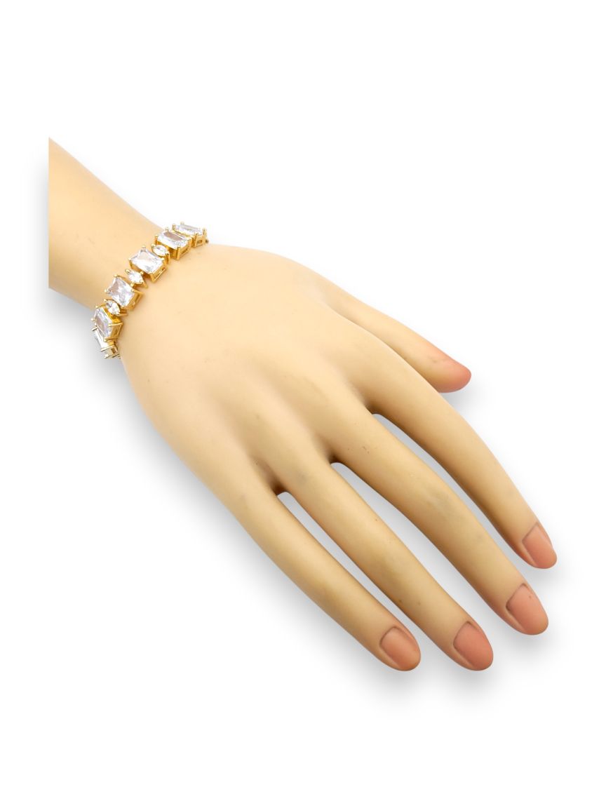 BRACELET IN CZ AD AMERICAN DIAMOND STYLE | DESIGN - 23716
