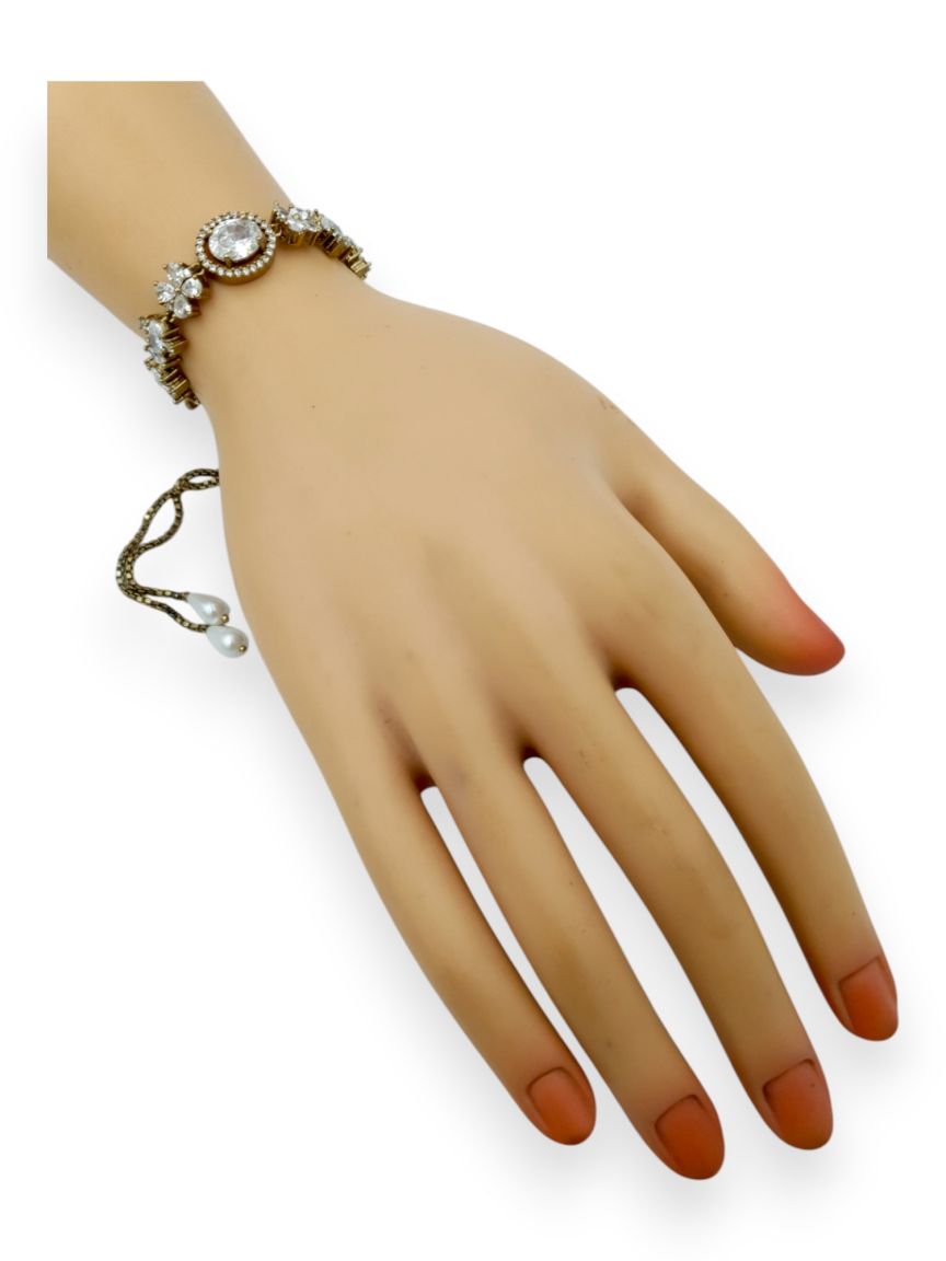 BRACELET IN CZ AD AMERICAN DIAMOND STYLE | DESIGN - 23751
