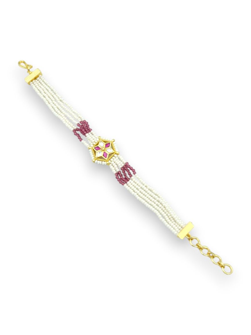 BRACELET IN JADAU KUNDAN STYLE | DESIGN - 24236