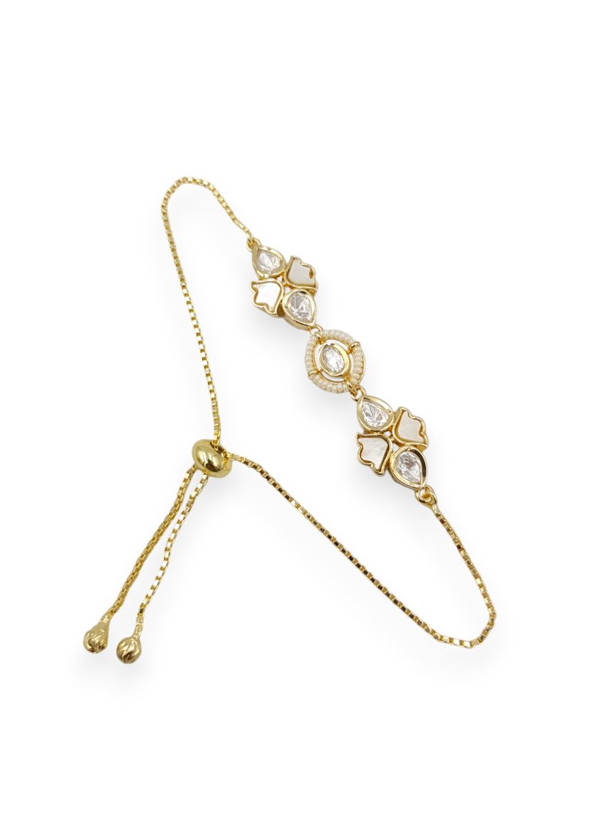 BRACELET IN VILANDI KUNDAN STYLE | DESIGN - 23012