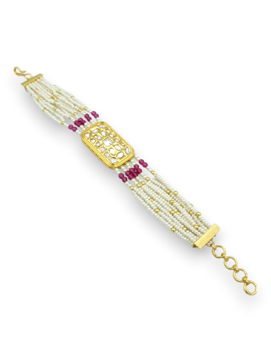 BRACELET IN VILANDI KUNDAN STYLE | DESIGN - 24085
