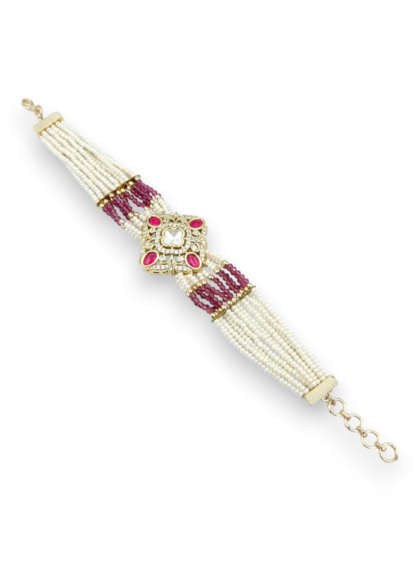 BRACELET IN VILANDI KUNDAN STYLE | DESIGN - 24332