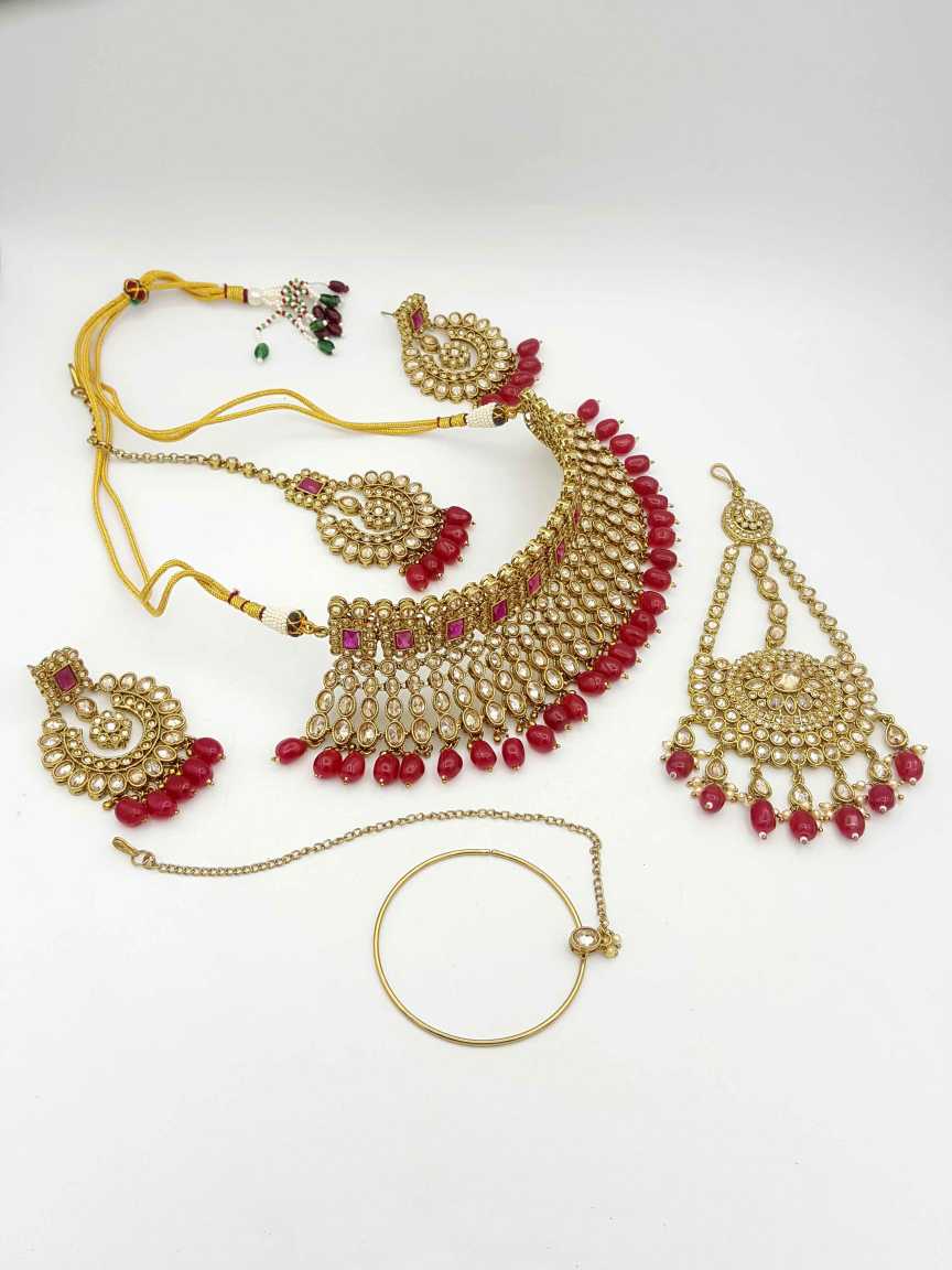 checkered_polki-bridal_set-BSCK19087RBDG
