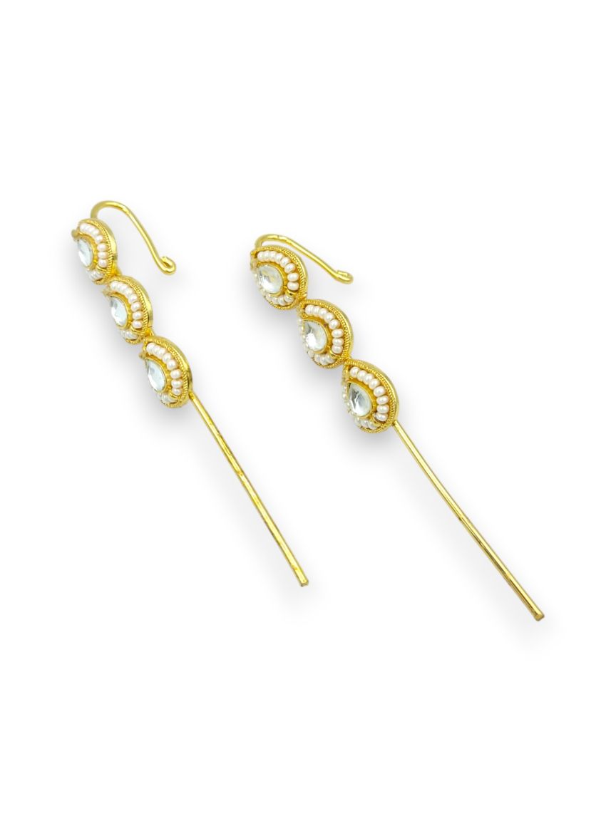 EAR CUFF IN JADAU KUNDAN STYLE | DESIGN - 24319