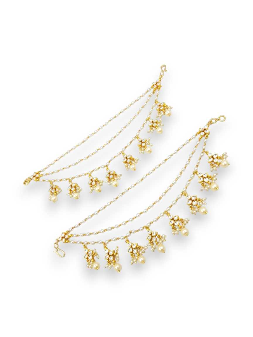 EAR CHAIN in JADAU KUNDAN Style | Design - 22936