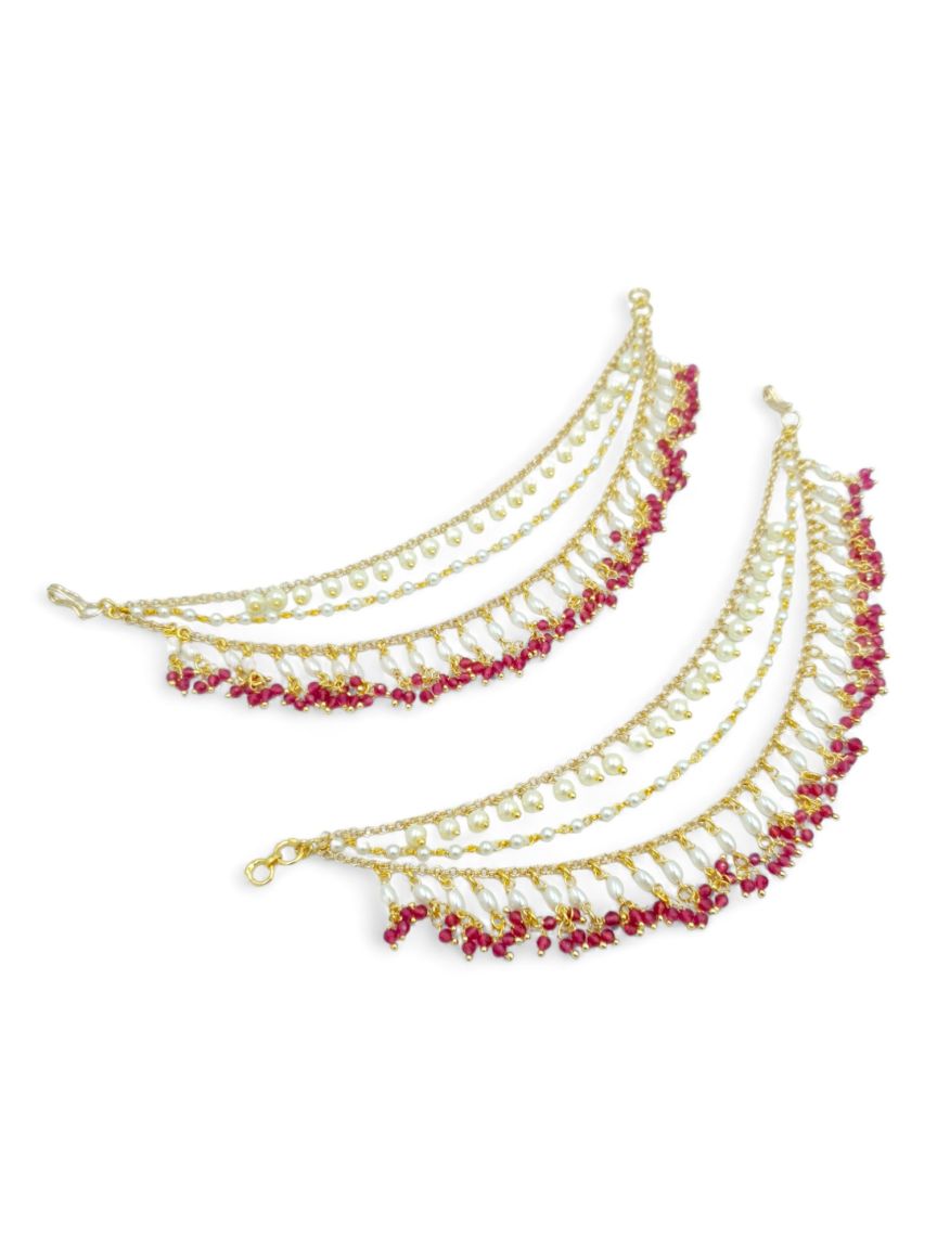 EAR CHAIN IN TRADITIONAL RAJWADI STYLE | DESIGN - 23287