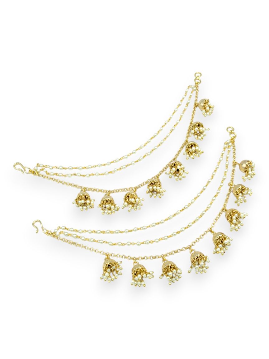 EAR CHAIN IN TRADITIONAL RAJWADI STYLE | DESIGN - 23957