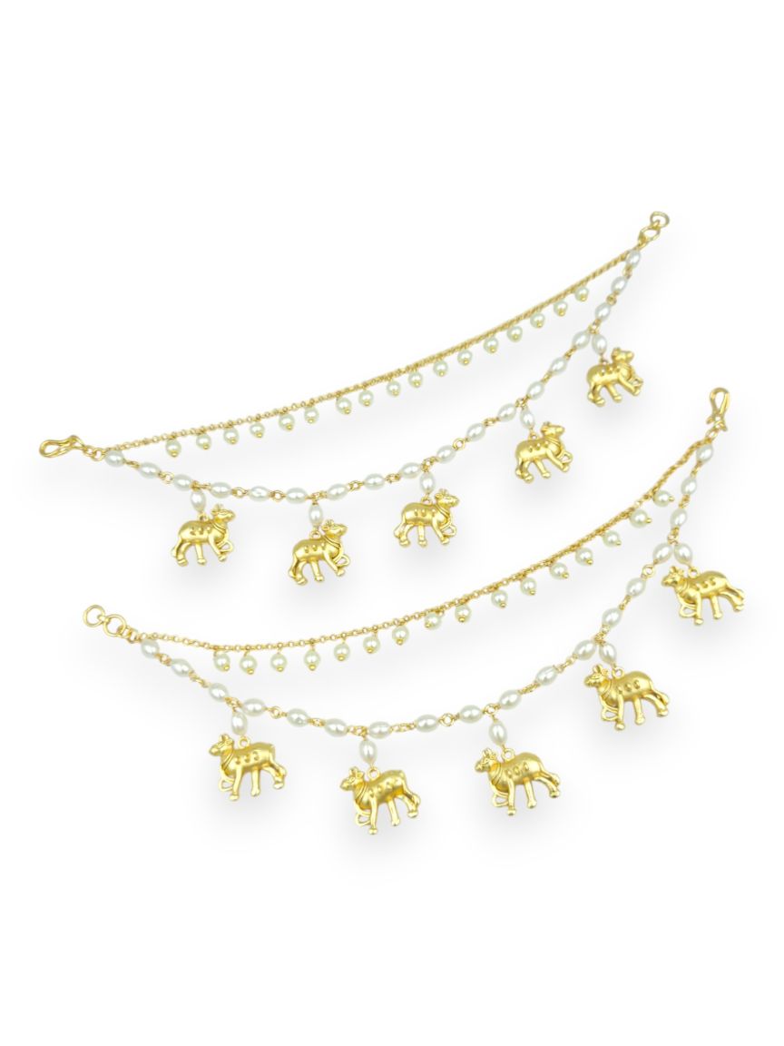 EAR CHAIN IN TRADITIONAL RAJWADI STYLE | DESIGN - 23978