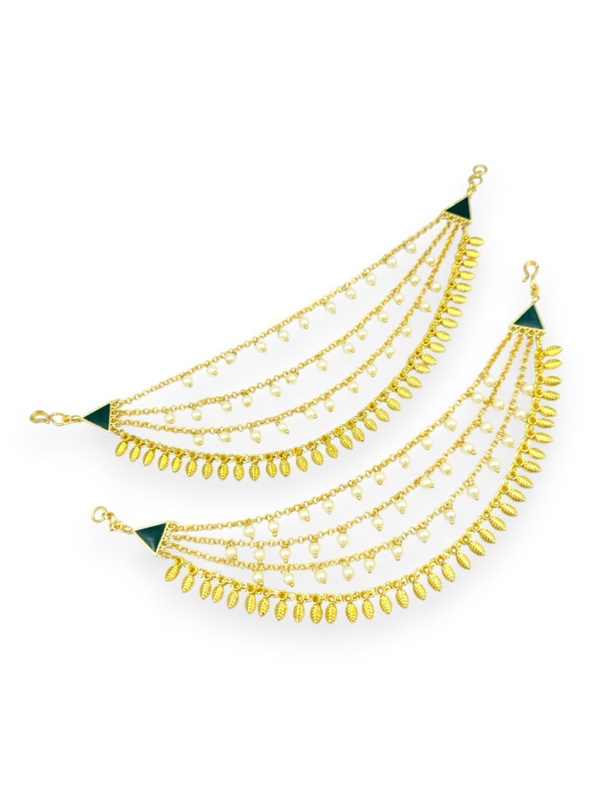 EAR CHAIN IN TRADITIONAL RAJWADI STYLE | DESIGN - 23982