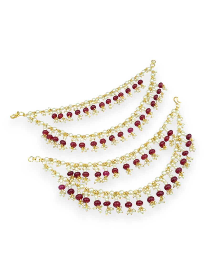 EAR CHAIN IN TRADITIONAL RAJWADI STYLE | DESIGN - 23986