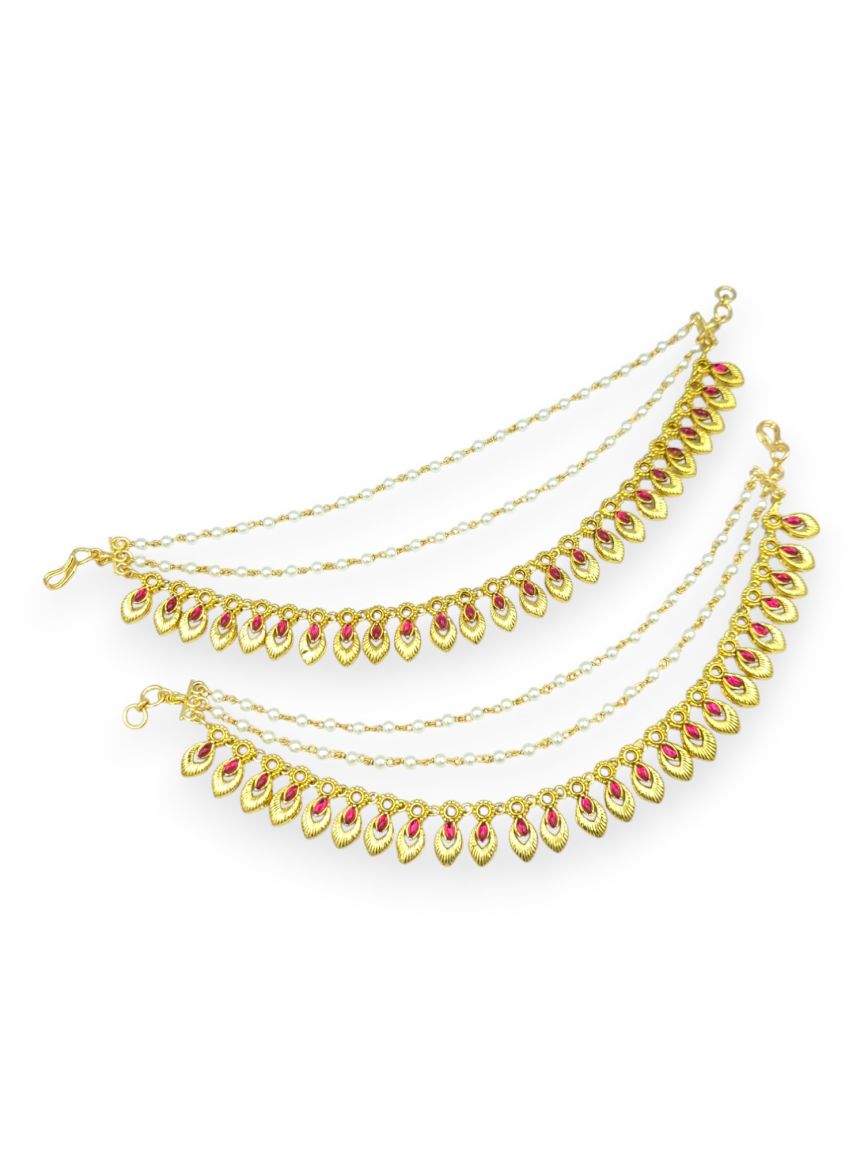 EAR CHAIN IN TRADITIONAL RAJWADI STYLE | DESIGN - 24011