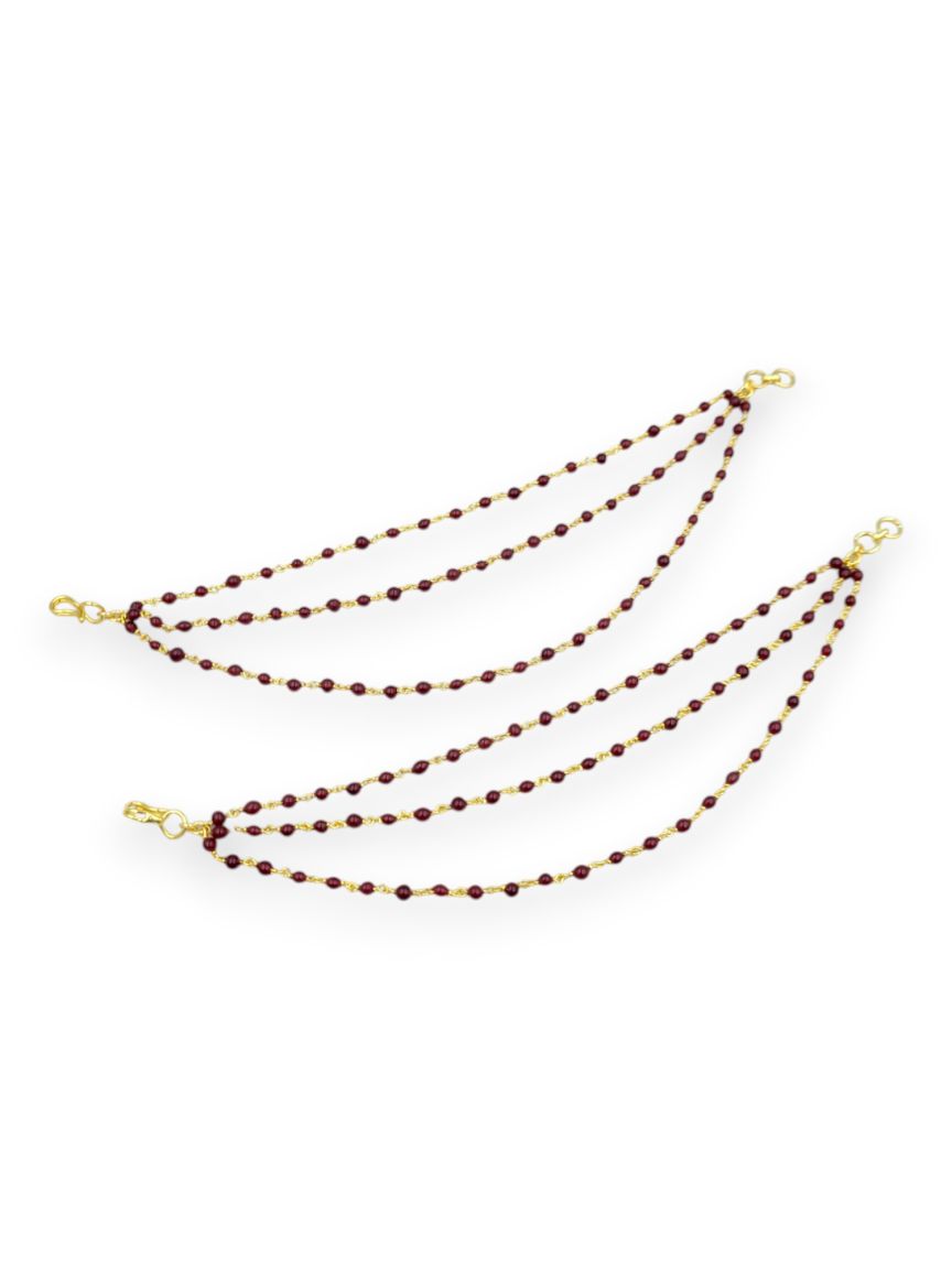 EAR CHAIN IN TRADITIONAL RAJWADI STYLE | DESIGN - 24301