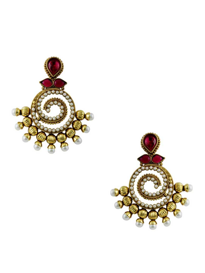 EARRING in CHECKERED POLKI Style | Design - 10239