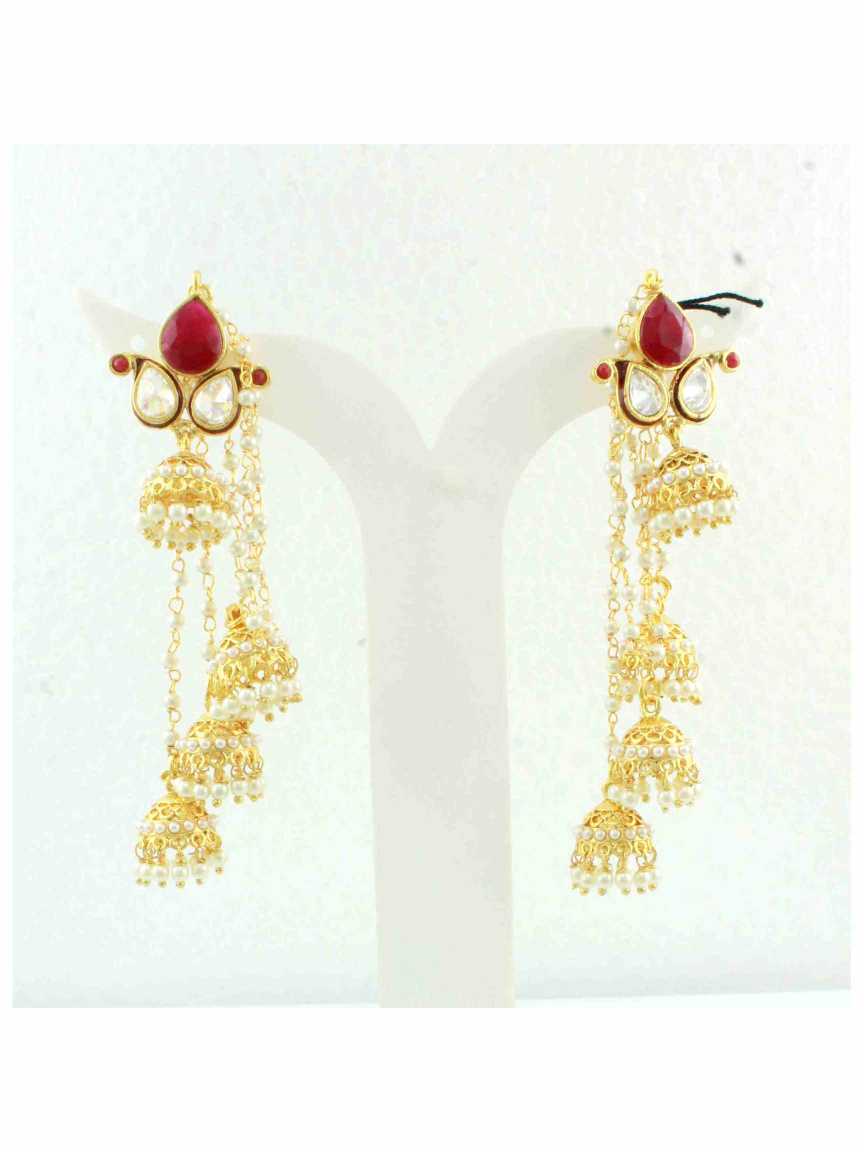 checkered_polki-earring-ERCK10300RBHG