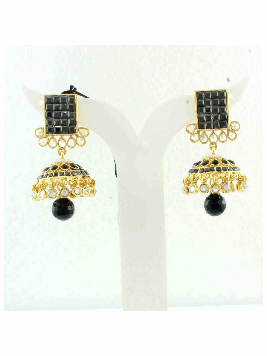 EARRING in CHECKERED POLKI Style | Design - 10304