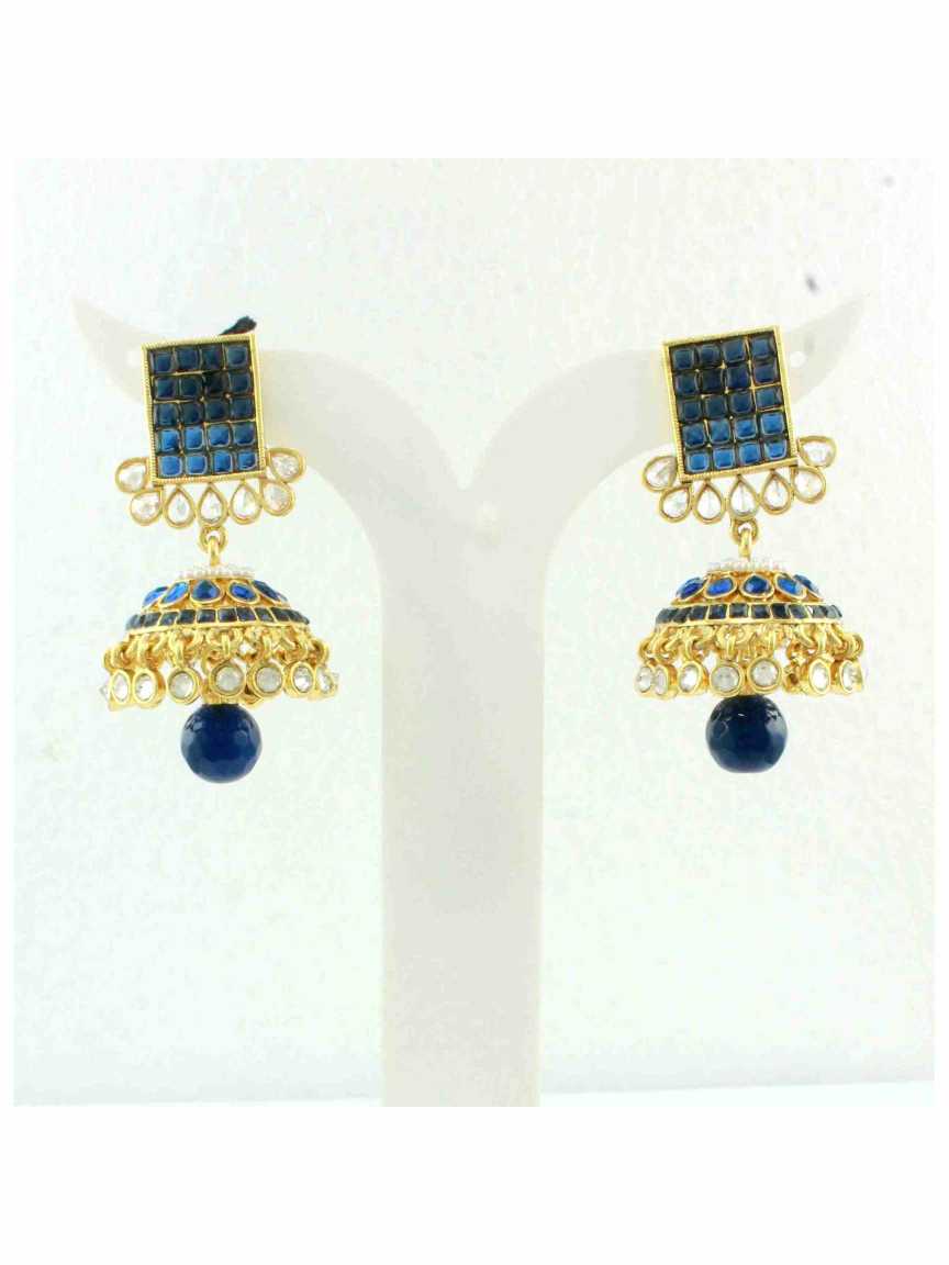 checkered_polki-earring-ERCK10304BLHG