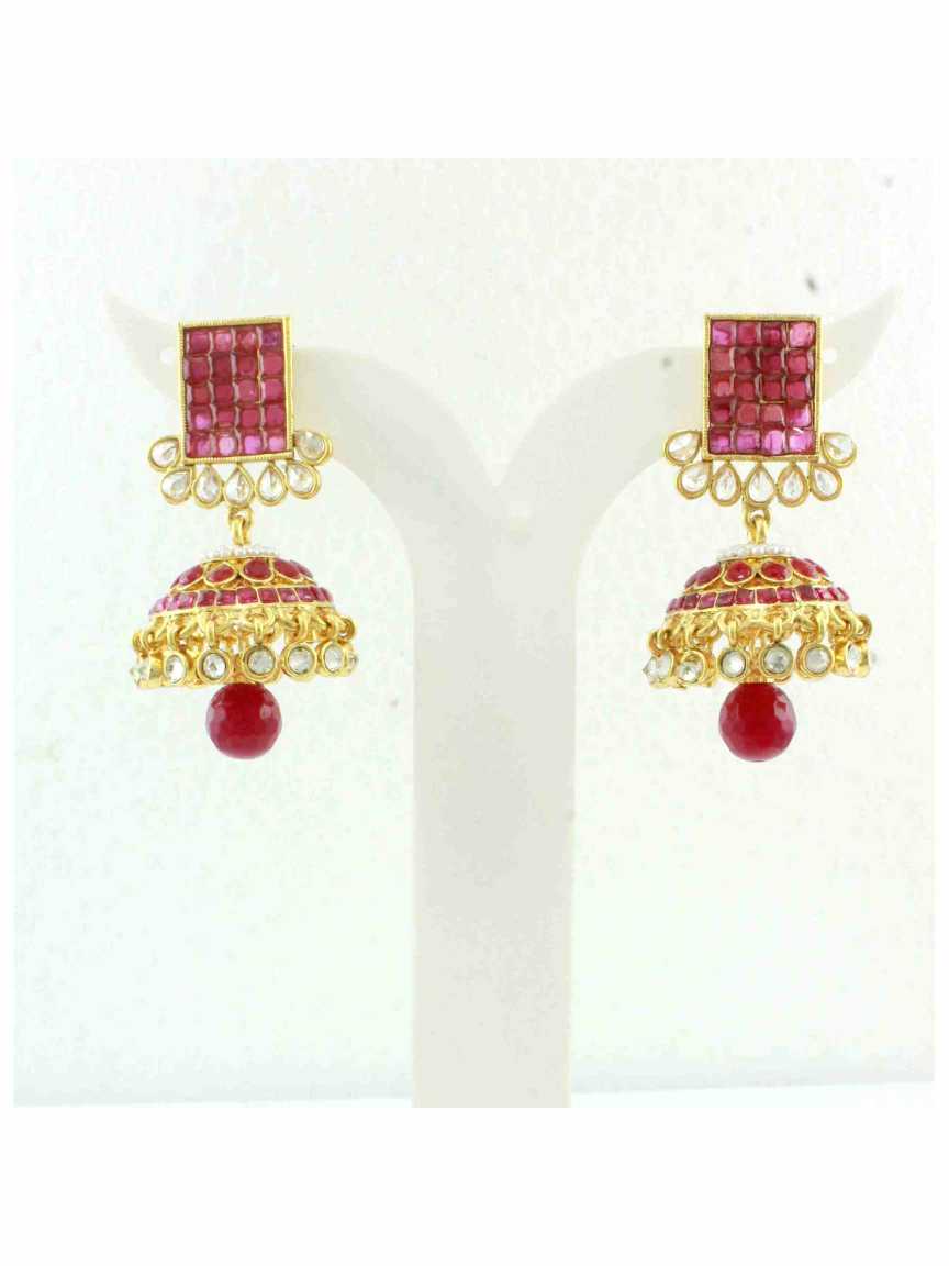 checkered_polki-earring-ERCK10304RBHG