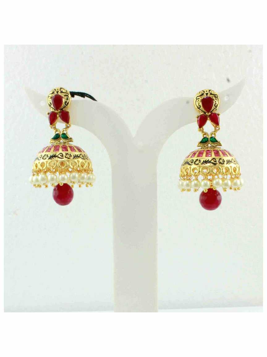 checkered_polki-earring-ERCK10305RBHG