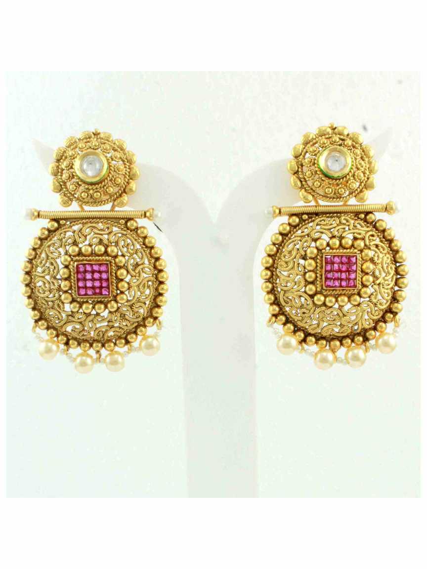 checkered_polki-earring-ERCK10311RBHG