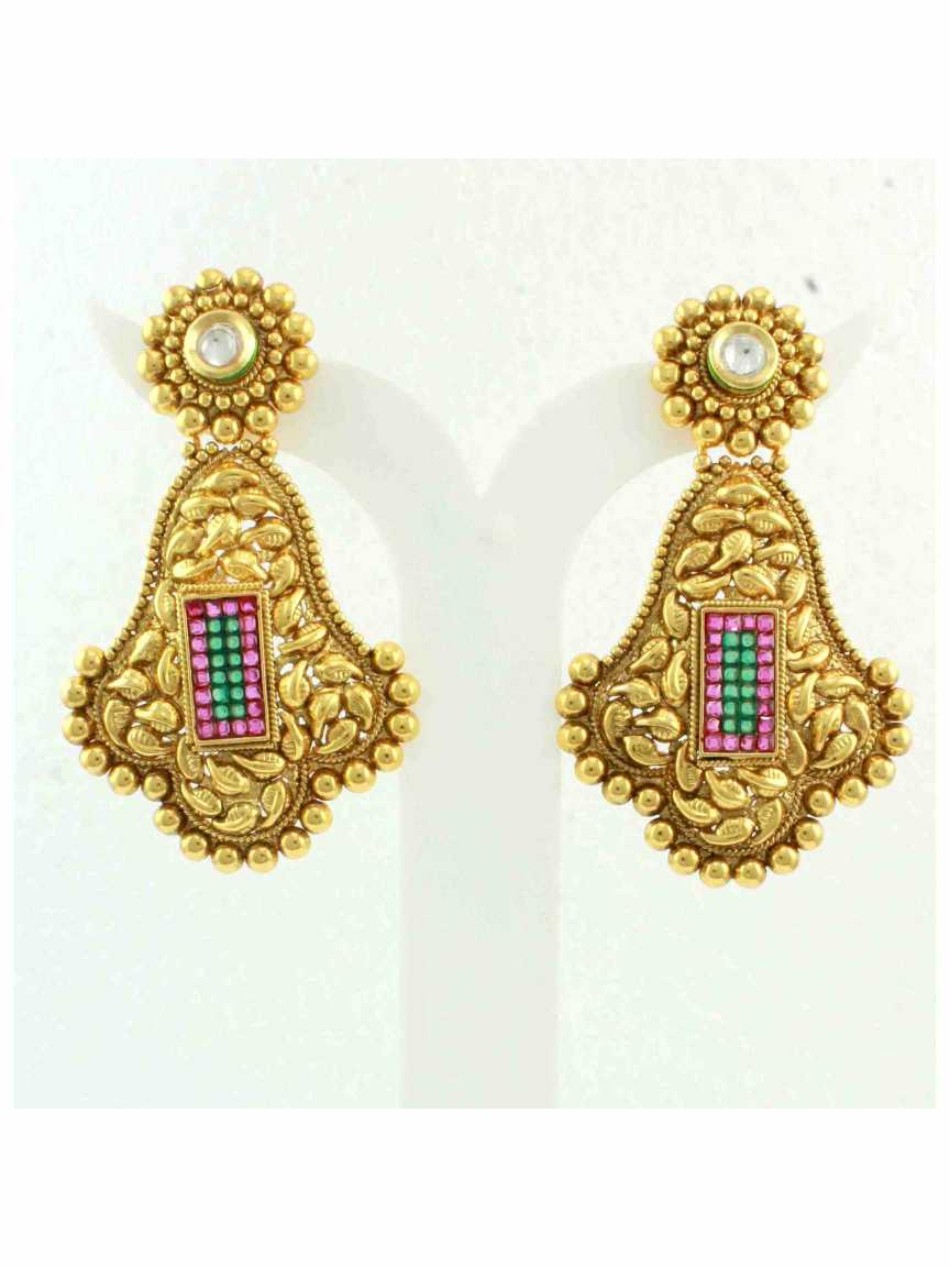 checkered_polki-earring-ERCK10312REHG