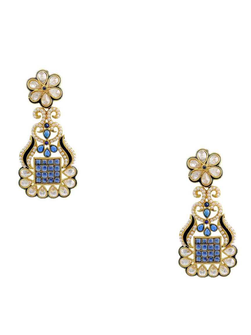 checkered_polki-earring-ERCK10323BLHG