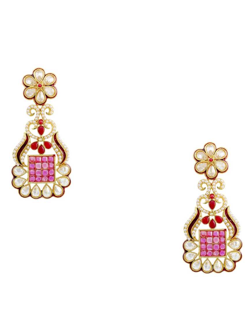 checkered_polki-earring-ERCK10323RBHG