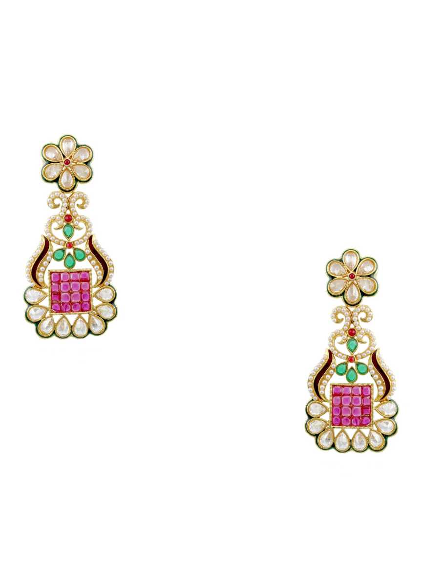 checkered_polki-earring-ERCK10323REHG