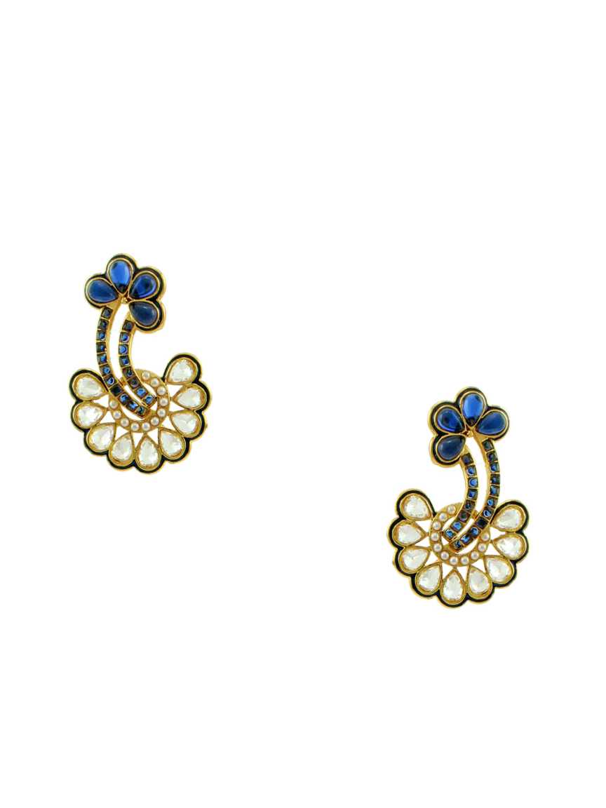 checkered_polki-earring-ERCK10328BLHG