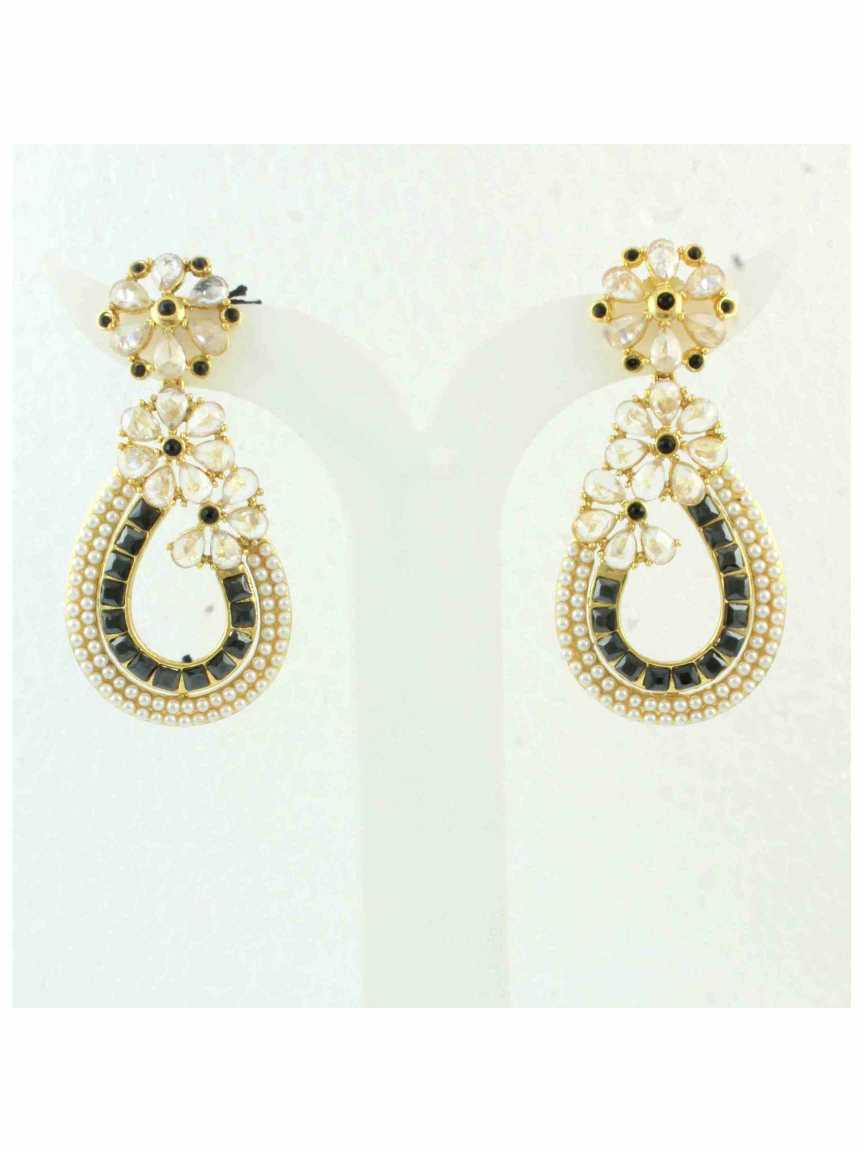 EARRING in CHECKERED POLKI Style | Design - 10329