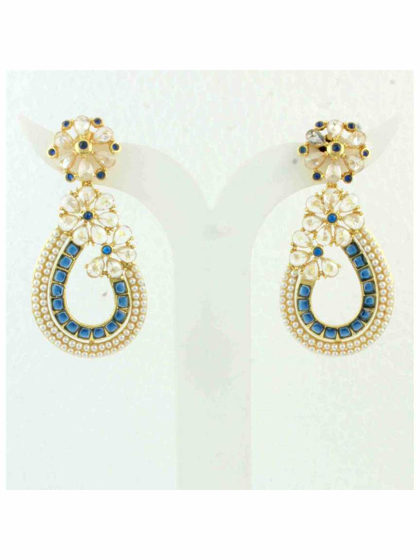 checkered_polki-earring-ERCK10329BLHG