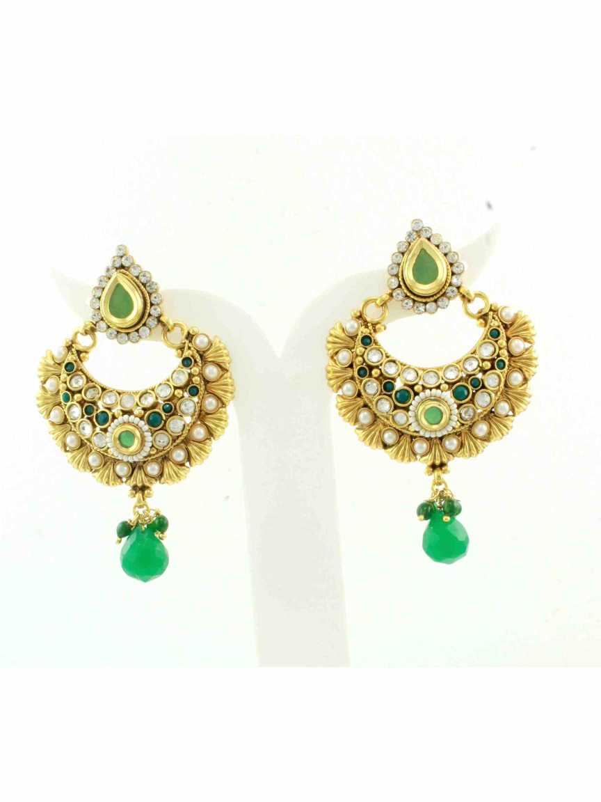 EARRING in CHECKERED POLKI Style | Design - 10350