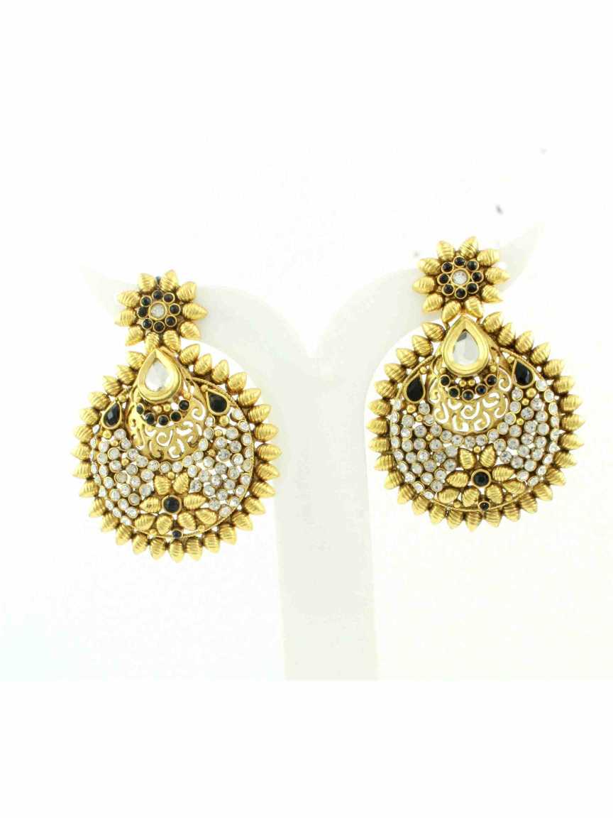 EARRING in CHECKERED POLKI Style | Design - 10352