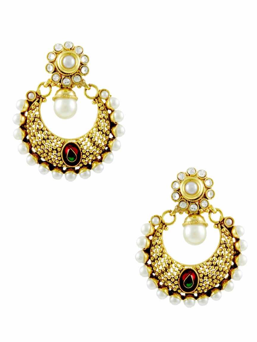 EARRING in CHECKERED POLKI Style | Design - 10355