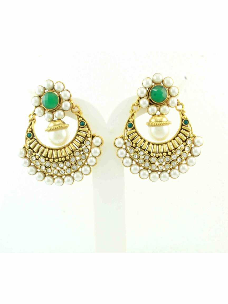 EARRING in CHECKERED POLKI Style | Design - 10374