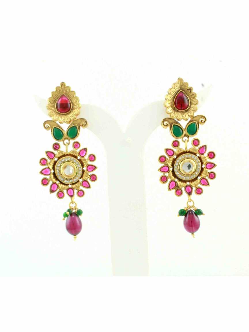 checkered_polki-earring-ERCK10376RNEMHG