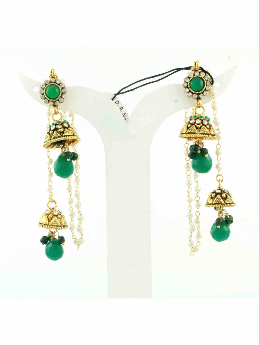 EARRING in CHECKERED POLKI Style | Design - 10384