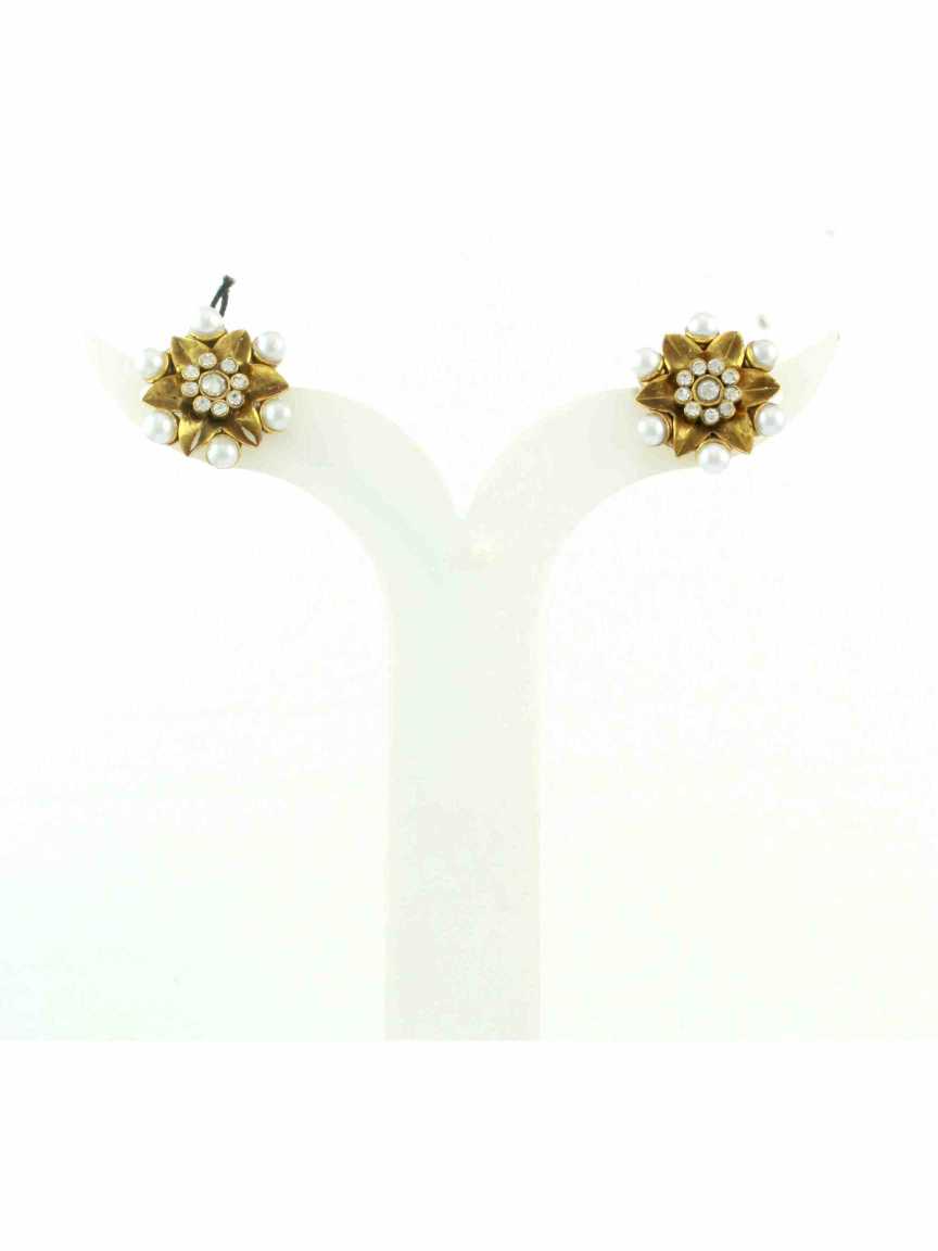 EARRING in CHECKERED POLKI Style | Design - 10405