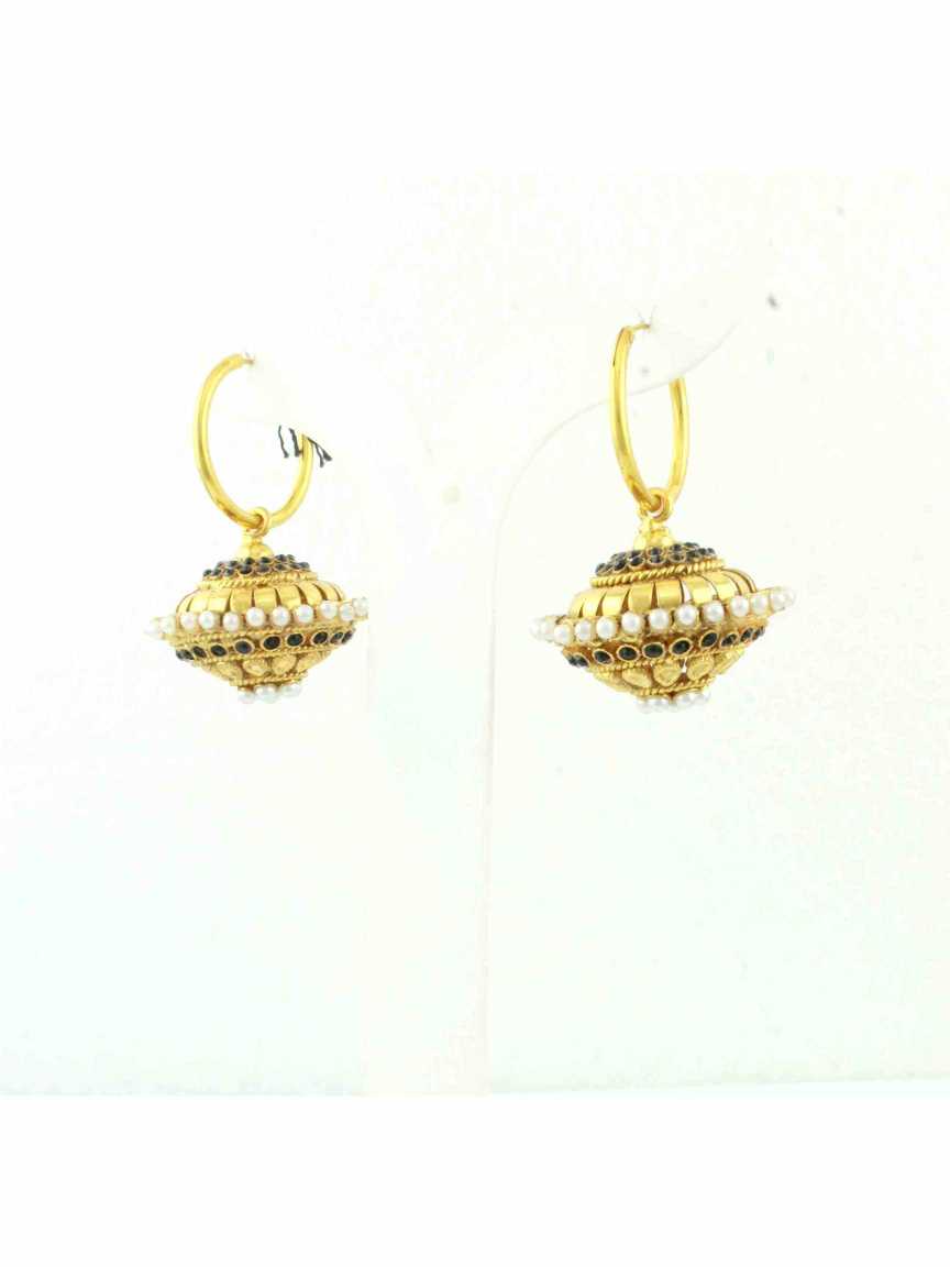 EARRING in CHECKERED POLKI Style | Design - 10450