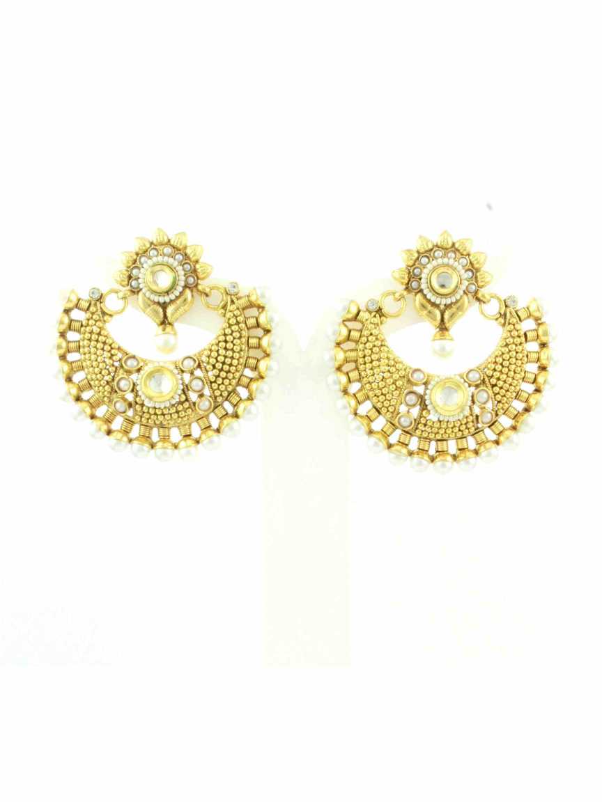 EARRING in CHECKERED POLKI Style | Design - 10472