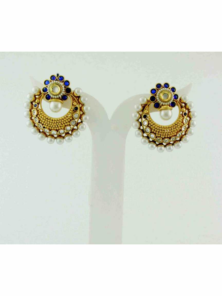 checkered_polki-earring-ERCK10498BLHG