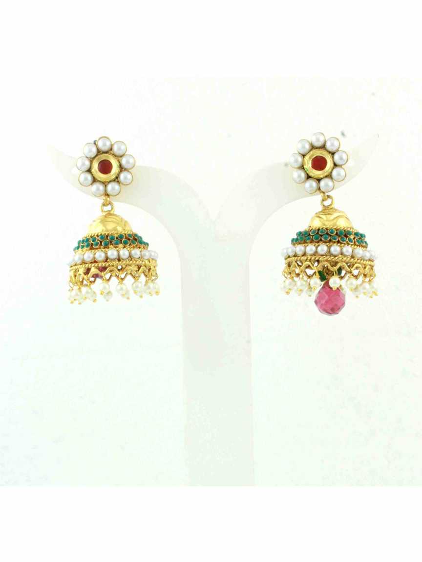 checkered_polki-earring-ERCK10502REHG