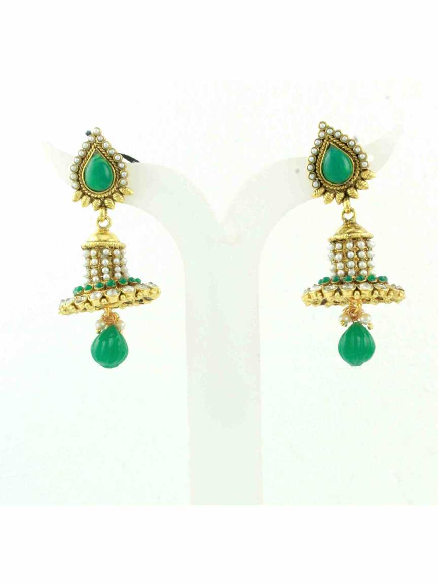 EARRING in CHECKERED POLKI Style | Design - 10508