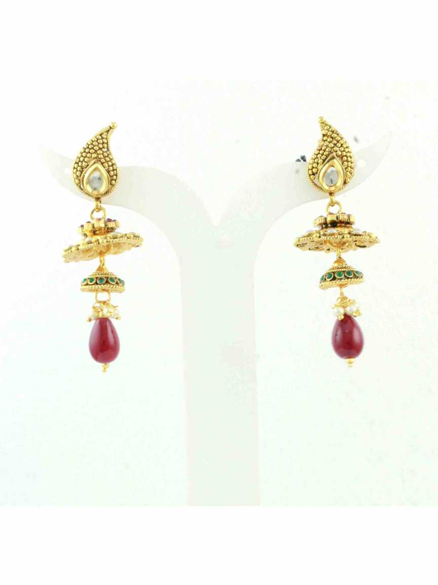 checkered_polki-earring-ERCK10509REHG
