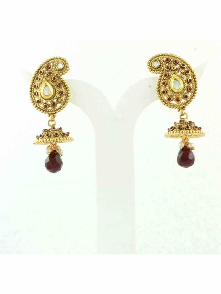 EARRING in CHECKERED POLKI Style | Design - 10511