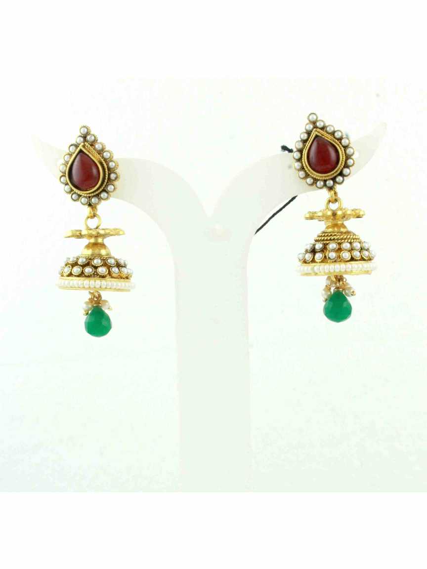 checkered_polki-earring-ERCK10513REHG