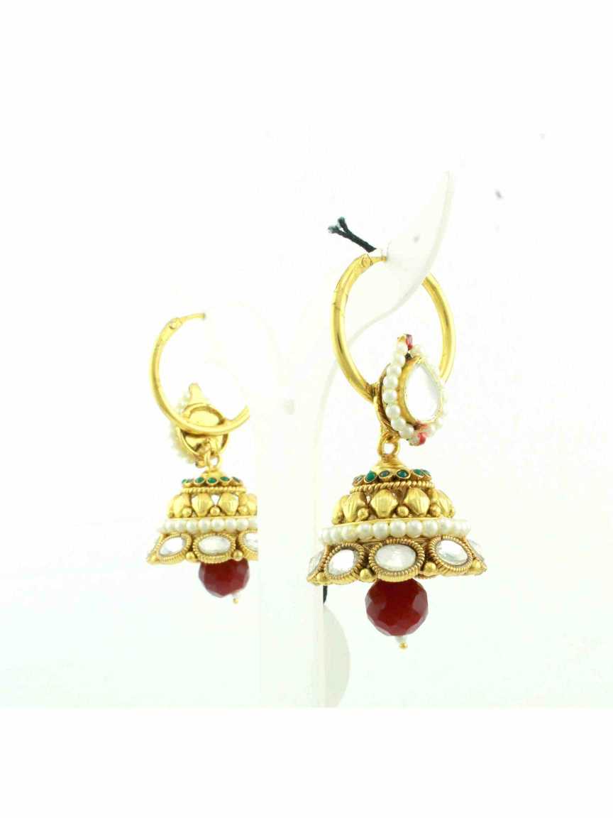 EARRING in CHECKERED POLKI Style | Design - 10515