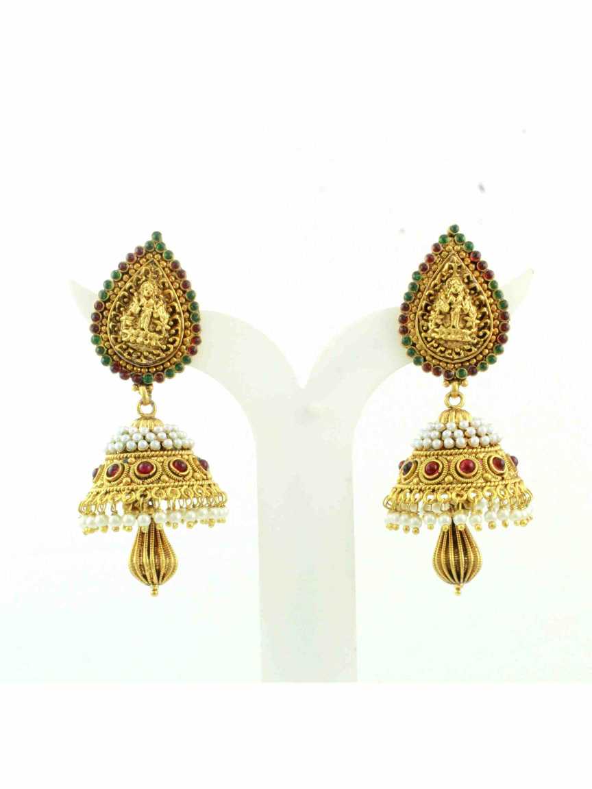 EARRING in CHECKERED POLKI Style | Design - 10533
