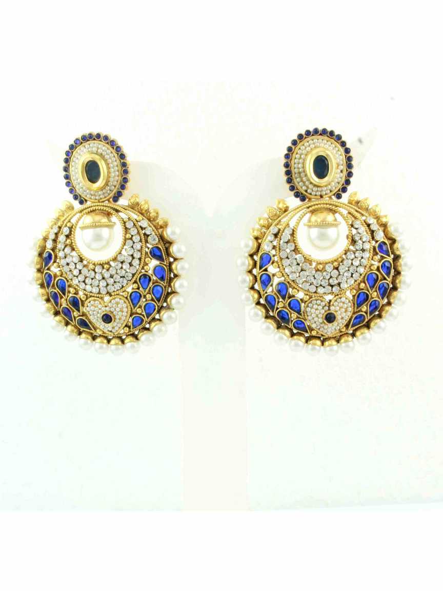 checkered_polki-earring-ERCK10543BLHG